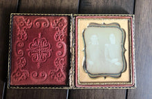 Load image into Gallery viewer, 1850s Daguerreotype Pretty Girls In Matching Homemade Dress Cute Pose Sisters
