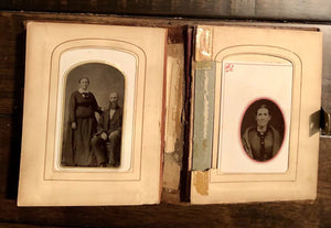 1860s 1870s Photo Album Kansas Iowa Many ID’d Crum Family Cdv Tintype Genealogy