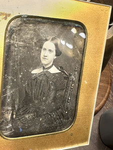 Half Plate Daguerreotype ID'd Rhode Island Girl LOUISA ALMY 1850s