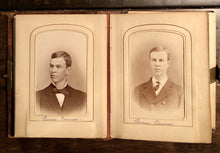 Load image into Gallery viewer, 1860s 1870s Photo Album Kansas Iowa Many ID’d Crum Family Cdv Tintype Genealogy
