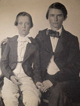 Load image into Gallery viewer, Half Plate Ambrotype Affectionate Boys Holding Hands West Coast Photographer
