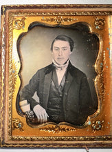 Load image into Gallery viewer, 1/6 Daguerreotype Handsome Young Man with Books SEALED 1850s
