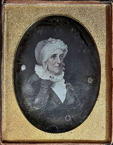 Half Plate Daguerreotype Painting of 1700s Woman