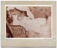 THANATOS.NET COLLECTION Sad Post Mortem Photo of Baby in Carriage Auburn New York 1900s