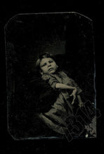 Load image into Gallery viewer, Rare Antique Tintype of a Disabled Child Cerebral Palsy Not Post Mortem
