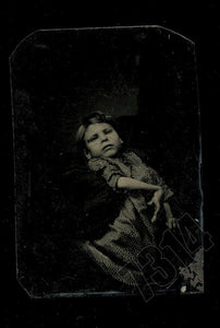 Rare Antique Tintype of a Disabled Child Cerebral Palsy Not Post Mortem