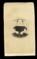 Enhanced 1860s Post Mortem Photo, Little Girl Open Eyes, New Jersey Photographer