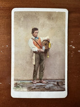 Load image into Gallery viewer, RARE BASKET WEAVERS &amp; WATER SELLER! OCCUPATIONAL NAPLES ITALY HAND TINTED 1860s CDV PHOTO
