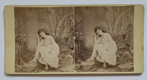 Rare 19th Century Stereoview Topless Woman