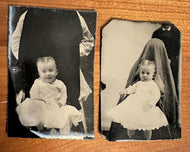 2 Tintypes Hidden Mother + Hidden Father! Not Post Mortem Creepy & Unusual Photo
