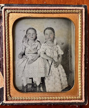 Load image into Gallery viewer, Two ID'd Smith Sisters 1/6 Plate Ambrotype Identified New York Cute Little Girls
