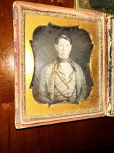 Load image into Gallery viewer, (THREE) 1/6 Plate Daguerreotypes Lot Men Women Man Woman
