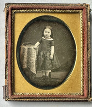Load image into Gallery viewer, Sealed Tinted 1850s 1/6 Daguerreotype Cute Little Girl with Books
