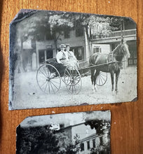 Load image into Gallery viewer, Lot Of 4 Antique horse &amp; Buggy / carriage 1800s Outdoor photo 1800s
