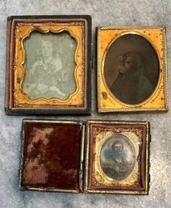 Small Antique 1800s Photo Lot Boston Ambrotype Tintype Daguerreotype