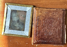 Load image into Gallery viewer, An Odd Couple Holding A Moving Dog In Lap 1/6 Daguerreotype
