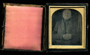 1/6 1840s Daguerreotype Very Old Man Born 1700s Revolutionary War Era