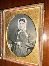 Load image into Gallery viewer, 1/4 Daguerreotype Old Woman Born in 1776 Holding Eyeglasses Full Case 1850s RI
