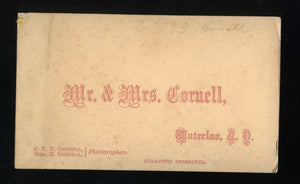 RARE CDV Photo SET Husband Wife Photographer Team Mr Mrs Cornell Waterloo NY