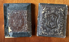 Load image into Gallery viewer, Two Ambrotype Photo Of Handsome Victorian Man Wearing Tall Top Hat 1850
