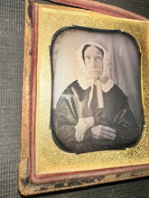 Load image into Gallery viewer, BIGELOW 1/6 Daguerreotype ID'd Old Woman Wearing Bonnet 1840s

