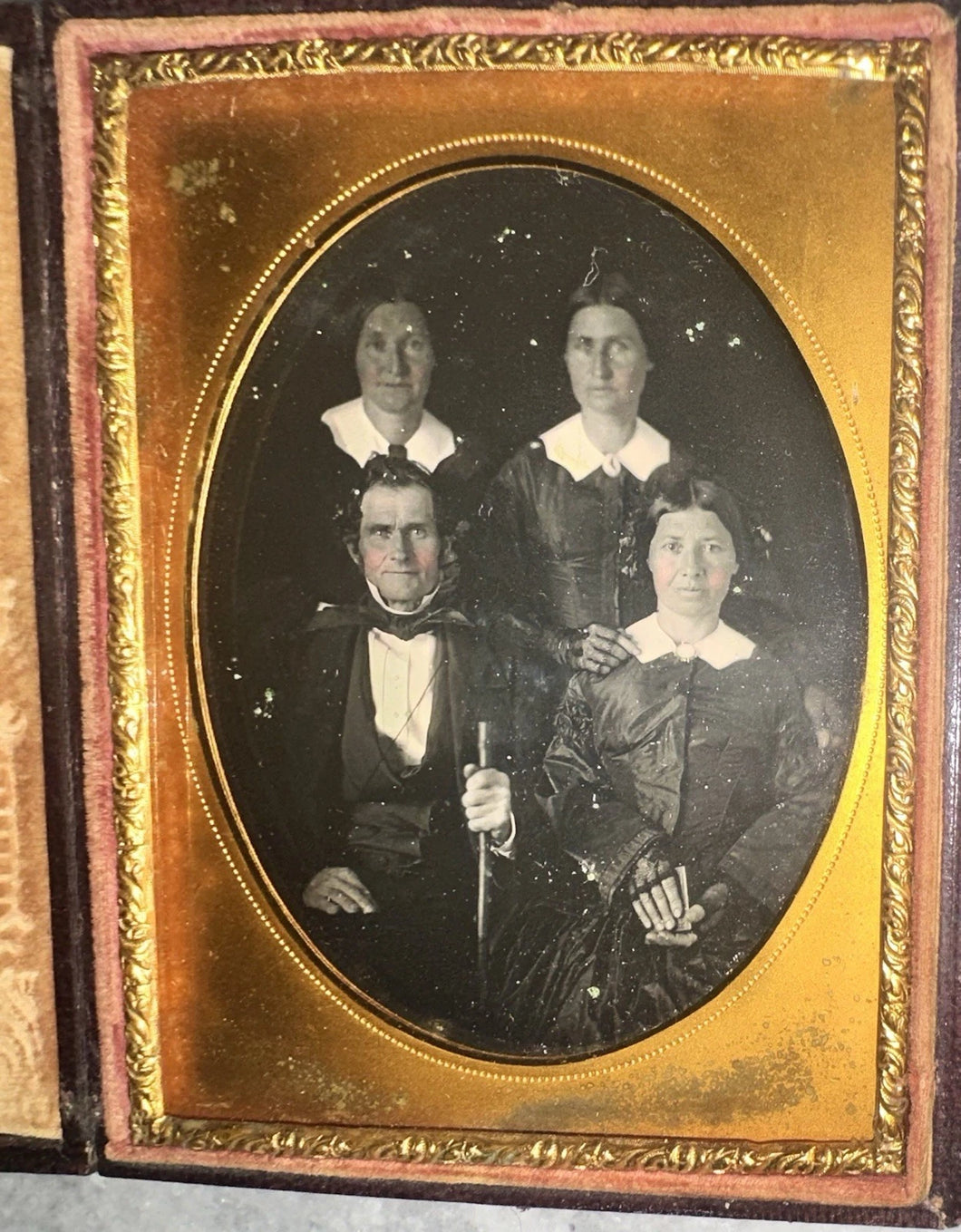 1/4 Plate 1850s Group Daguerreotype Men & Women