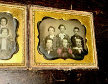 Load image into Gallery viewer, Beautiful Double Daguerreotype Young Men &amp; Girlfriends -- Tinted Fireman Shirt?
