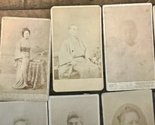 Load image into Gallery viewer, Big Lot of Antique 19th Century Japanese CDV Photo Japan Photographers 1800s

