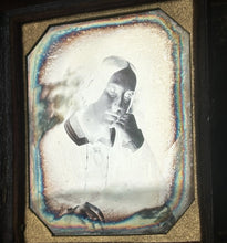 Load image into Gallery viewer, 1840s 1/6 Dag Pretty Woman Great Pose &amp; HTF Photographer DEXTER of Albany NY
