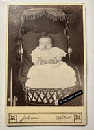 Post Mortem Cabinet Card Baby in Carriage
