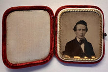 Load image into Gallery viewer, Rare SQUARE Velvet Case 1850s Ambrotype 1/9 Photo 1850s New York Pennsylvania
