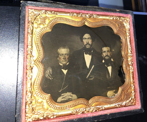 three men ambrotype 1860s