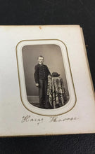 Load image into Gallery viewer, 1860s Photo Album Civil War Soldier Andersonville POW Mourning ID'd Quaker Fam
