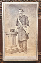 Load image into Gallery viewer, 1860s Knights Templar Masonic CDV Photo with Civil War Tax Stamp
