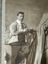 Load image into Gallery viewer, RARE 1914 Photo Baltimore Sculptor Edward Berge with his Fort McHenry Sculpture

