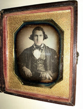 Load image into Gallery viewer, 1840s Daguerreotype Handsome Man Wild Hair Beard &amp; Cleft Chin Sealed?
