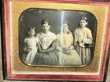 Load image into Gallery viewer, Four Sisters with Baskets &amp; Flowers Daguerreotype
