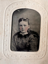 Load image into Gallery viewer, Civil War Era Tintypes Little Girls Sisters Friends Patriotic Mats Tinted 1860s
