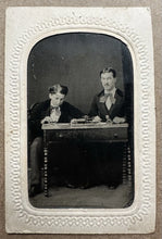 Load image into Gallery viewer, ID'D TELEGRAPH MACHINE WORKERS OCCUPATIONAL TINTYPE RARE ANTIQUE PHOTO CANADA
