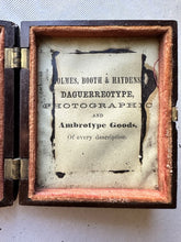 Load image into Gallery viewer, Man Wife &amp; Baby - Two Ambrotype Photos in 1850s Union Case - Dog Carrying Basket
