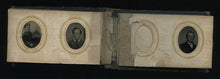 Load image into Gallery viewer, Gem Tintype Photo Album 46 Gems Including Little Girl Holding China Doll 1860s
