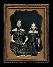Load image into Gallery viewer, Beautiful 1/4 Daguerreotype ~ Sisters Holding Hands - Matching Dresses Tinted
