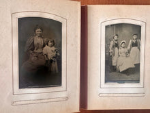 Load image into Gallery viewer, Leather Album 48 Antique Tintype Photo 1860s 1870 1880 1890s Victorian Men Women
