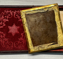 Load image into Gallery viewer, STAR OF DAVID Design? 1/6 Daguerreotype Old Man With Walking Cane Sealed Jewish
