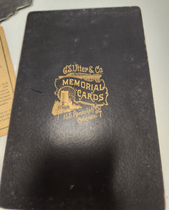 Lot of Antique Mourning / Memorial Items incl Coffin Plate & Post Mortem Baby