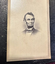 Load image into Gallery viewer, Fine 1865 CDV of Abraham Lincoln by Illinois Photographer PRATT!
