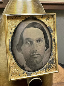 Extreme CLOSE UP Man Face Unusual Daguerreotype Photo 1840s Rare