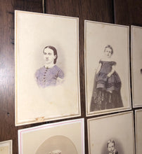 Load image into Gallery viewer, Lot of 16 1860s CDV Photos California Stockton Vallejo San Francisco Canon City
