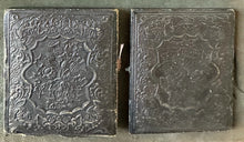 Load image into Gallery viewer, EARLY Tintype (1850s) SAD Little Girl Wearing Mourning Bands 1/6 Tintype Photo
