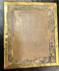 Tinted Daguerreotype Sad Woman & Daughter Holding Memorial / Mourning Items?